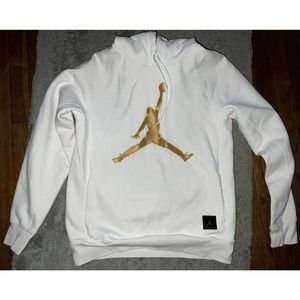 Nike Air Jordan OVO Drake Pullover Hoodie Men Size Medium Style 826737-100 WHITE